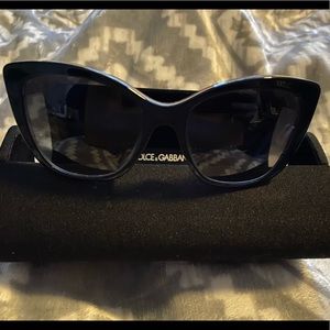 Black Dolce and Gabbana Cat Eye Sunglasses
